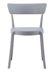 Fusion Living Light Grey Bistro Plastic Dining Chair - Image 5 of 6