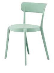 Fusion Living Sage Green Bistro Plastic Dining Chair - Image 2 of 6