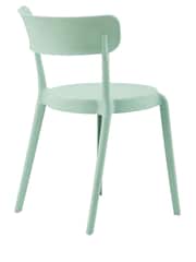 Fusion Living Sage Green Bistro Plastic Dining Chair - Image 3 of 6
