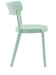 Fusion Living Sage Green Bistro Plastic Dining Chair - Image 4 of 6