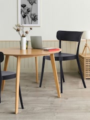 Fusion Living Black Bistro Plastic Dining Chair - Image 1 of 6