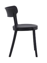 Fusion Living Black Bistro Plastic Dining Chair - Image 2 of 6
