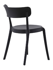 Fusion Living Black Bistro Plastic Dining Chair - Image 3 of 6