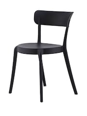 Fusion Living Black Bistro Plastic Dining Chair - Image 4 of 6