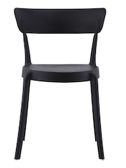 Fusion Living Black Bistro Plastic Dining Chair - Image 5 of 6