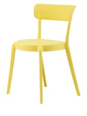 Fusion Living Lemon Yellow Bistro Plastic Dining Chair - Image 2 of 6
