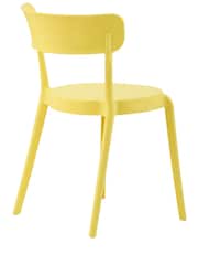 Fusion Living Lemon Yellow Bistro Plastic Dining Chair - Image 3 of 6
