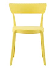 Fusion Living Lemon Yellow Bistro Plastic Dining Chair - Image 5 of 6