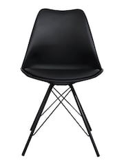 Fusion Living Black Soho Plastic Dining Chair Black Leg Set of 2 - Image 2 of 6