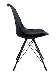 Fusion Living Black Soho Plastic Dining Chair Black Leg Set of 2 - Image 3 of 6