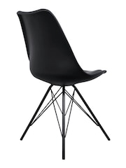 Fusion Living Black Soho Plastic Dining Chair Black Leg Set of 2 - Image 4 of 6