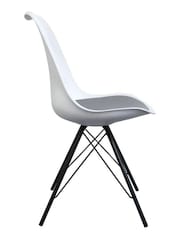 Fusion Living Dark Grey Soho Plastic Dining Chair with Black Metal Legs - Image 3 of 6