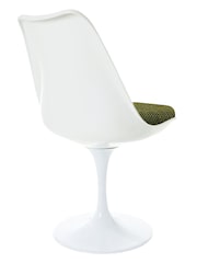Fusion Living Olive Weave Tulip Set of 2 Dining Chair with PU Cushion - Image 4 of 5