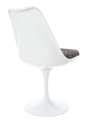 Fusion Living Grey Weave Tulip Set of 2 Dining Chair with PU Cushion - Image 4 of 5