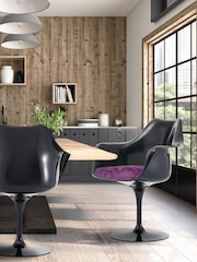 Fusion Living Purple Tulip Set of 2 Armchair with Luxurious Cushion - Image 1 of 6
