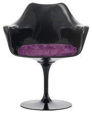 Fusion Living Purple Tulip Set of 2 Armchair with Luxurious Cushion - Image 5 of 6