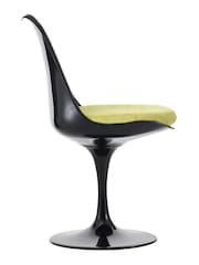 Fusion Living Green Tulip Dining Chair with Luxurious Single Cushion - Image 4 of 6