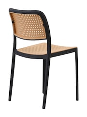 Fusion Living Black Café Plastic Dining Chair - Image 3 of 6