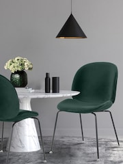 Fusion Living Dark Green Luxurious Velvet Dining Chair - Image 1 of 6