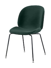 Fusion Living Dark Green Luxurious Velvet Dining Chair - Image 2 of 6