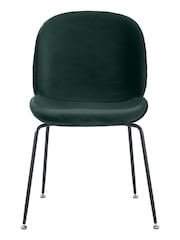 Fusion Living Dark Green Luxurious Velvet Dining Chair - Image 3 of 6