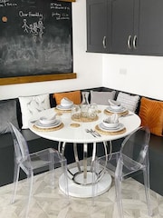 Fusion Living Clear Ghost Style Plastic Victoria Dining Chair - Image 1 of 6