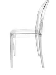Fusion Living Clear Ghost Style Plastic Victoria Dining Chair - Image 3 of 6
