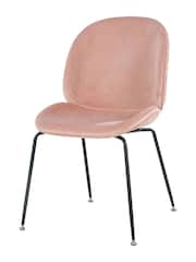 Fusion Living Blush PInk Luxurious Velvet Dining Chair - Image 2 of 6
