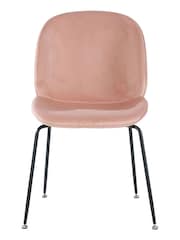 Fusion Living Blush PInk Luxurious Velvet Dining Chair - Image 3 of 6