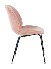 Fusion Living Blush PInk Luxurious Velvet Dining Chair - Image 4 of 6