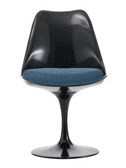 Fusion Living Navy Tulip Dining Chair with Luxurious Set of 2 Cushion - Image 3 of 6