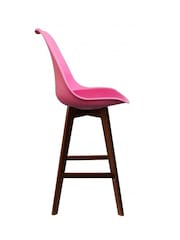 Fusion Living Bright Pink Soho Plastic Bar Stool Set of 2 - Image 4 of 6
