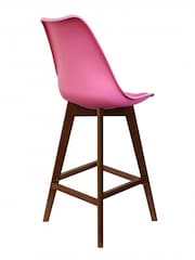 Fusion Living Bright Pink Soho Plastic Bar Stool Set of 2 - Image 5 of 6