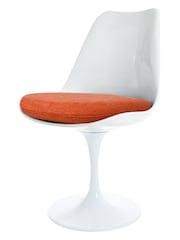 Fusion Living Orange Tulip Single Dining Chair with PU Cushion - Image 2 of 6