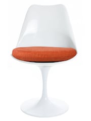 Fusion Living Orange Tulip Single Dining Chair with PU Cushion - Image 3 of 6
