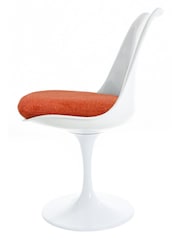 Fusion Living Orange Tulip Single Dining Chair with PU Cushion - Image 4 of 6