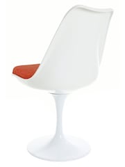 Fusion Living Orange Tulip Single Dining Chair with PU Cushion - Image 5 of 6