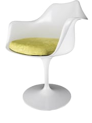 Fusion Living Green Tulip Set of 2 Armchair with PU Cushion - Image 3 of 6