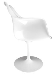 Fusion Living White Faux Tulip Single Armchair with PU Cushion - Image 5 of 6