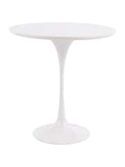 Fusion Living White Tulip Circular Side Table - Image 2 of 5