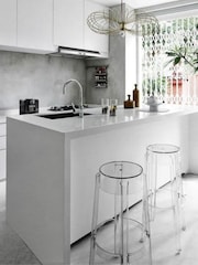 Fusion Living Clear Ghost Style Bar Stool - 76cm - Image 1 of 6