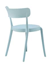 Fusion Living Dusty Blue Bistro Plastic Dining Chair - Image 3 of 6