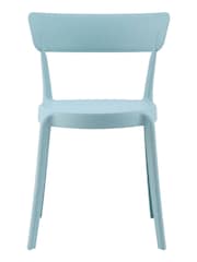 Fusion Living Dusty Blue Bistro Plastic Dining Chair - Image 5 of 6