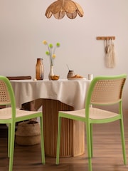 Fusion Living Green Café Plastic Dining Chair - Image 1 of 6