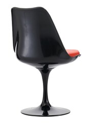 Fusion Living Red Faux Tulip Dining Chair with Luxurious Set of 2 Cushion - Image 5 of 6
