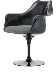 Fusion Living Grey Tulip Set of 2 Armchair with Luxurious Cushion - Image 2 of 6