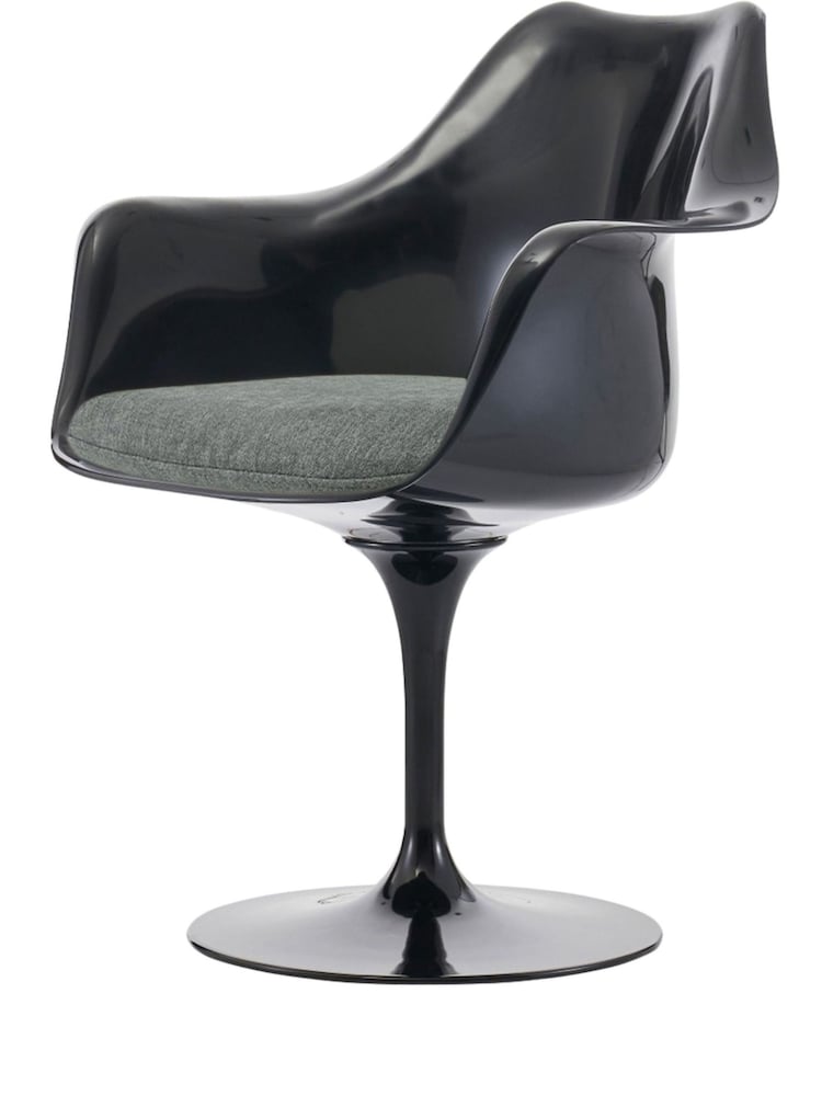 Fusion Living Grey Tulip Set of 2 Armchair with Luxurious Cushion - Image 2 of 6