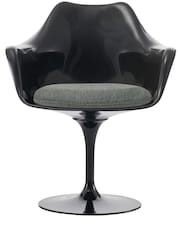 Fusion Living Grey Tulip Set of 2 Armchair with Luxurious Cushion - Image 3 of 6