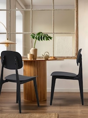 Fusion Living Black Oslo Plastic Dining Chair - Image 1 of 6