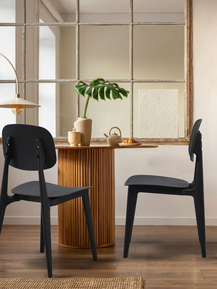 Fusion Living Black Oslo Plastic Dining Chair - Image 1 of 6